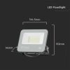 V-TAC 30W LED reflektor - Hideg fehér, 185 Lm/W - 9891