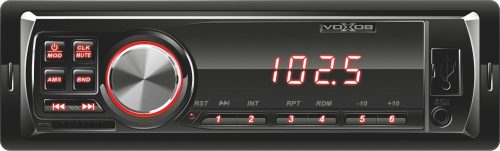 VoXob MP3 lejátszó autórádió, SD / USB olvasó autós fejegység - vörös