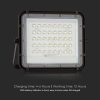 V-TAC 10W fekete házas napelemes LED reflektor, szolár fényvető távirányítóval, hideg fehér - 7823