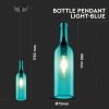 V-TAC mennyezeti üveg palack csillár - kék - 3768