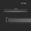 V-TAC 23W lineáris fali lámpa, 141 cm hosszú fekete, IP65 - természetes fehér - 10437
