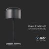 V-TAC fekete asztali lámpa, érintéssel vezérelhető, kétféle színhőmérséklettel - 10450