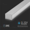 V-TAC vonalvilágító mennyezeti LED lámpa Samsung chippel - Természetes fehér, ezüst házzal - 21384