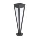 V-TAC napelemes lámpatest, 63cm magas, fekete házzal és meleg fehér fénnyel - 23350