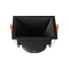 V-TAC beépíthető GU10 LED mélyített spot műanyag lámpa keret, fekete/fix szögletes lámpatest - 6639